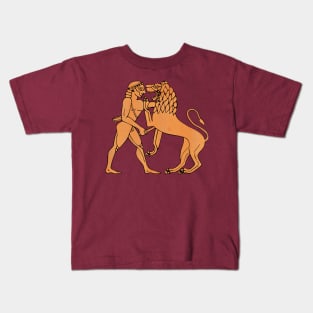 Hercules kills the Nemean Lion Kids T-Shirt